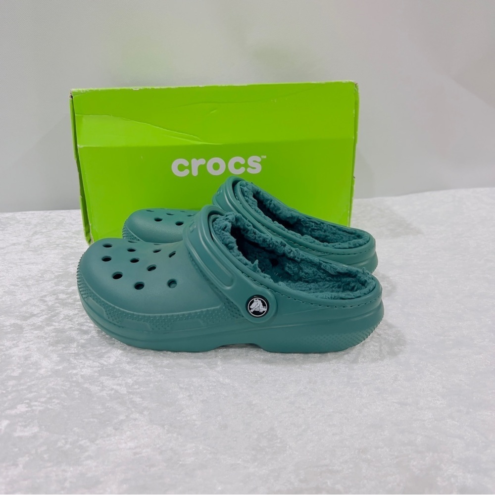 Crocs Classic Lined Clog Unisex Emerald Size M/4 W/6 Lightweight Comfy - Picture 6 of 11